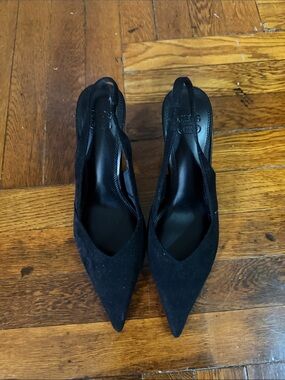 ASOS Black Pointed Slingback Pumps